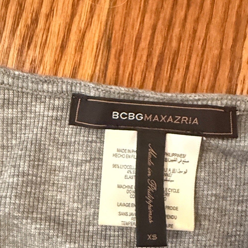 BCBGMaxAzria Heather Gray Long Sleeve Dress - Picture 2 of 5